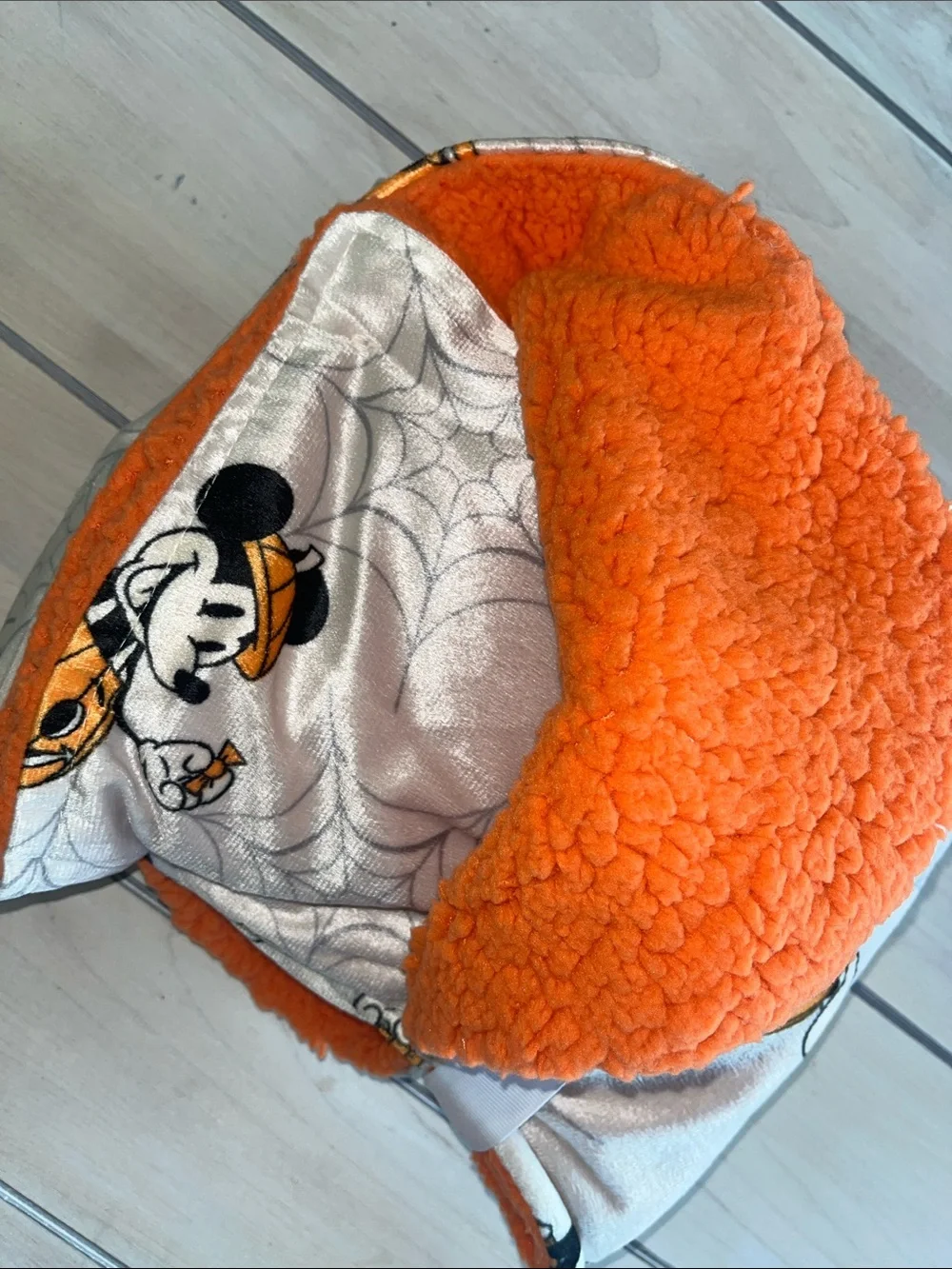 Halloween Mickey Mouse Sherpa Lined Baby Blanket